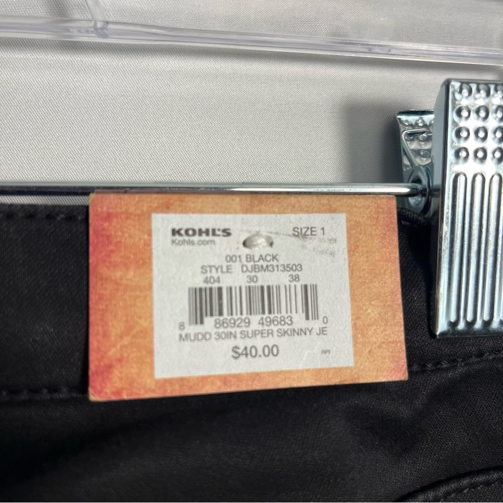 Juniors' Mudd Super Skinny Jeggings Sz 1 NWT - Picture 4 of 9